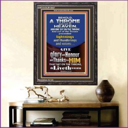 LIGHTNINGS AND THUNDERINGS AND VOICES  Scripture Art Portrait  GWFAVOUR10037  "33x45"