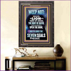 WEEP NOT THE LION OF THE TRIBE OF JUDAH HAS PREVAILED  Large Portrait  GWFAVOUR10040  "33x45"