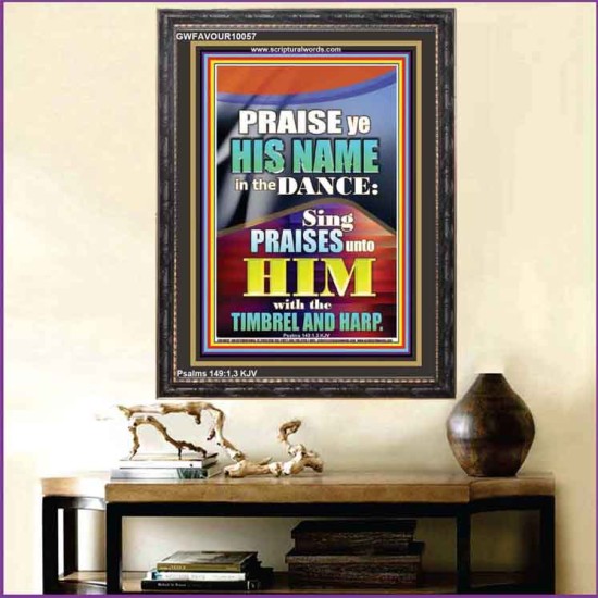 PRAISE HIM IN DANCE, TIMBREL AND HARP  Modern Art Picture  GWFAVOUR10057  