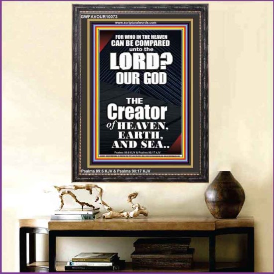 WHO IN THE HEAVEN CAN BE COMPARED TO JEHOVAH EL SHADDAI  Affordable Wall Art Prints  GWFAVOUR10073  