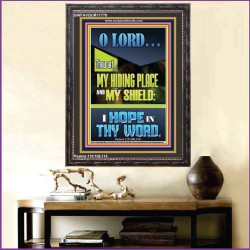 JEHOVAH OUR HIDING PLACE AND SHIELD  Encouraging Bible Verses Portrait  GWFAVOUR11778  "33x45"