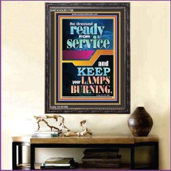 BE DRESSED READY FOR SERVICE  Scriptures Wall Art  GWFAVOUR11799  "33x45"