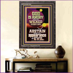 GOD IS ANGRY WITH THE WICKED EVERY DAY ABSTAIN FROM EVIL  Scriptural Décor  GWFAVOUR11801  "33x45"