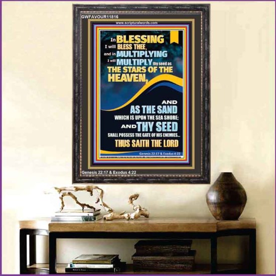 IN BLESSING I WILL BLESS THEE  Modern Wall Art  GWFAVOUR11816  