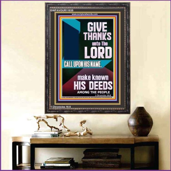 MAKE KNOWN HIS DEEDS AMONG THE PEOPLE  Custom Christian Artwork Portrait  GWFAVOUR11835  