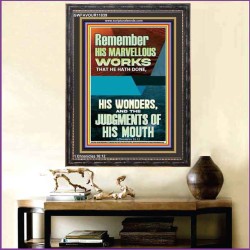 HIS MARVELLOUS WONDERS AND THE JUDGEMENTS OF HIS MOUTH  Custom Modern Wall Art  GWFAVOUR11839  "33x45"