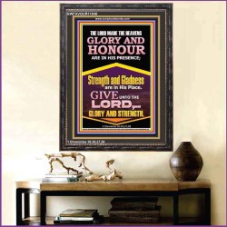 GLORY AND HONOUR ARE IN HIS PRESENCE  Custom Inspiration Scriptural Art Portrait  GWFAVOUR11848  "33x45"