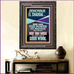 JEHOVAH EL SHADDAI THE GREAT PROVIDER  Scriptures Décor Wall Art  GWFAVOUR11976  "33x45"