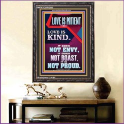 LOVE IS PATIENT AND KIND AND DOES NOT ENVY  Christian Paintings  GWFAVOUR12005  "33x45"
