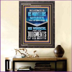 REMEMBER HIS MARVELLOUS WORKS  Christian Wall Décor  GWFAVOUR12186  "33x45"