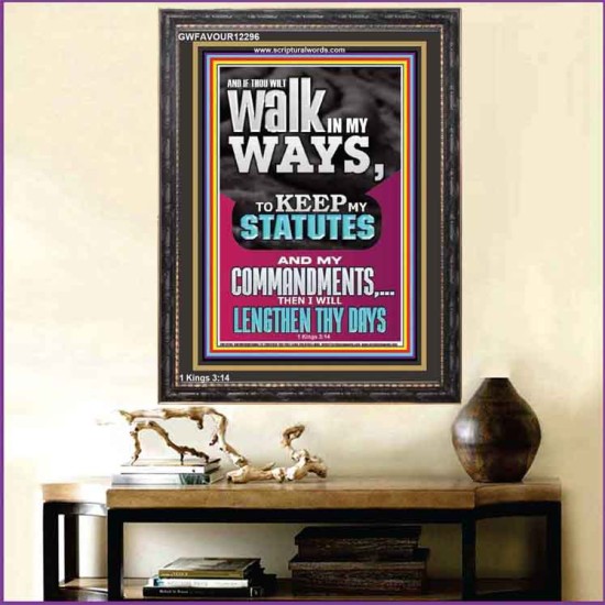 WALK IN MY WAYS AND KEEP MY COMMANDMENTS  Wall & Art Décor  GWFAVOUR12296  