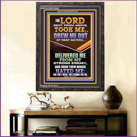 THE LORD DREW ME OUT OF MANY WATERS  New Wall Décor  GWFAVOUR12346  