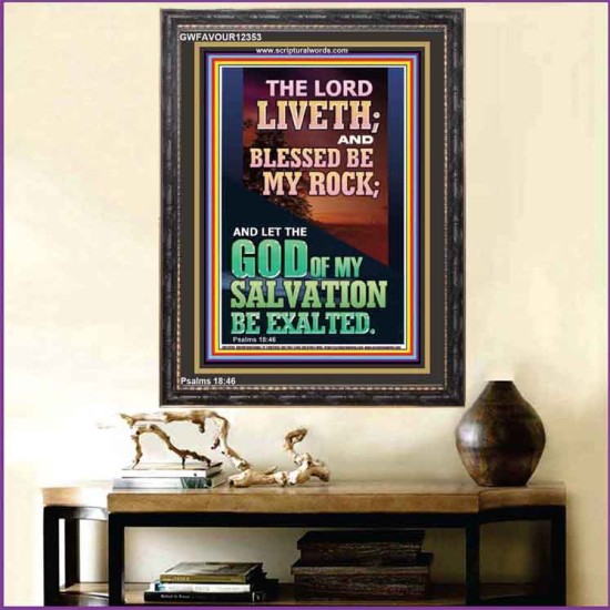 BLESSED BE MY ROCK GOD OF MY SALVATION  Bible Verse for Home Portrait  GWFAVOUR12353  