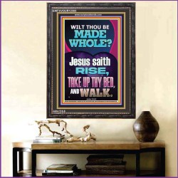 RISE TAKE UP THY BED AND WALK  Bible Verse Portrait Art  GWFAVOUR12383  "33x45"