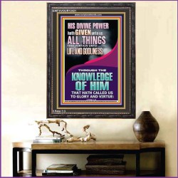 HIS DIVINE POWERS HATH GIVEN UNTO US ALL THINGS  Eternal Power Picture  GWFAVOUR12421  "33x45"