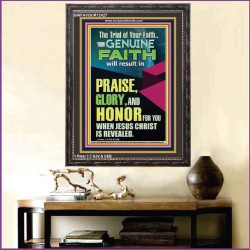 GENUINE FAITH WILL RESULT IN PRAISE GLORY AND HONOR FOR YOU  Unique Power Bible Portrait  GWFAVOUR12427  "33x45"