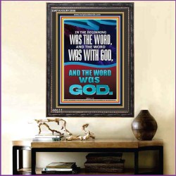 IN THE BEGINNING WAS THE WORD AND THE WORD WAS WITH GOD  Unique Power Bible Portrait  GWFAVOUR12936  "33x45"