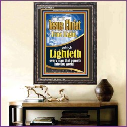 THE TRUE LIGHT WHICH LIGHTETH EVERYMAN THAT COMETH INTO THE WORLD CHRIST JESUS  Church Portrait  GWFAVOUR12940  "33x45"