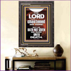 THE LORD HAS NOT GIVEN ME OVER UNTO DEATH  Contemporary Christian Wall Art  GWFAVOUR13045  "33x45"