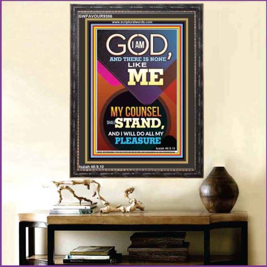 MY COUNSEL SHALL STAND  Ultimate Inspirational Wall Art Portrait  GWFAVOUR9386  