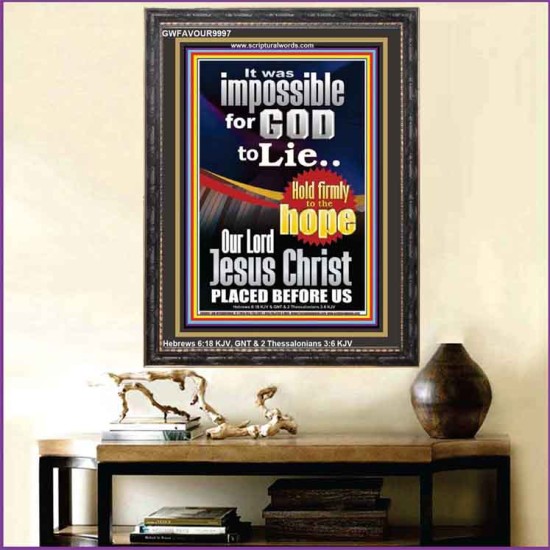 IMPOSSIBLE FOR GOD TO LIE  Children Room Portrait  GWFAVOUR9997  