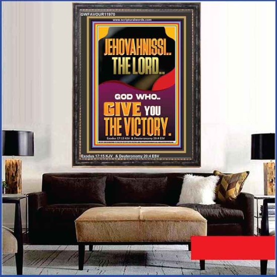 JEHOVAH NISSI THE LORD WHO GIVE YOU VICTORY  Bible Verses Art Prints  GWFAVOUR11970  