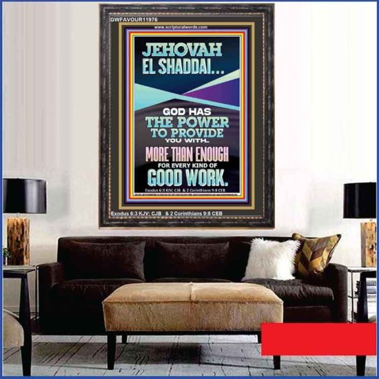 JEHOVAH EL SHADDAI THE GREAT PROVIDER  Scriptures Décor Wall Art  GWFAVOUR11976  
