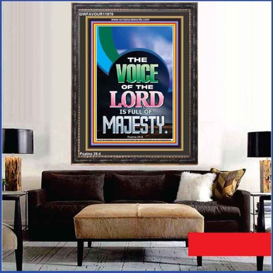 THE VOICE OF THE LORD IS FULL OF MAJESTY  Scriptural Décor Portrait  GWFAVOUR11978  