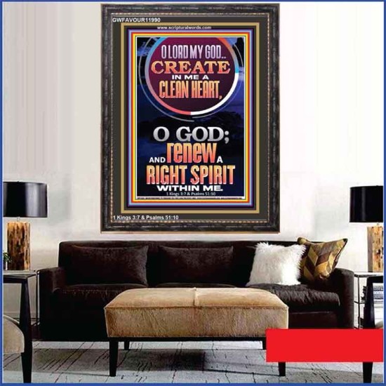 CREATE IN ME A CLEAN HEART  Scriptural Portrait Signs  GWFAVOUR11990  