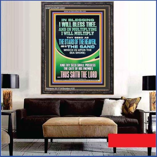 IN BLESSING I WILL BLESS THEE  Contemporary Christian Print  GWFAVOUR12201  