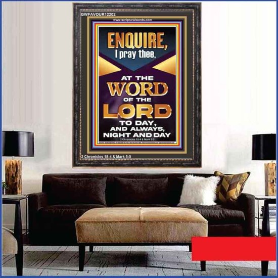 MEDITATE THE WORD OF THE LORD DAY AND NIGHT  Contemporary Christian Wall Art Portrait  GWFAVOUR12202  