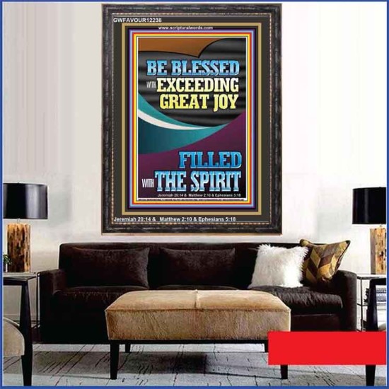 BE BLESSED WITH EXCEEDING GREAT JOY  Scripture Art Prints Portrait  GWFAVOUR12238  