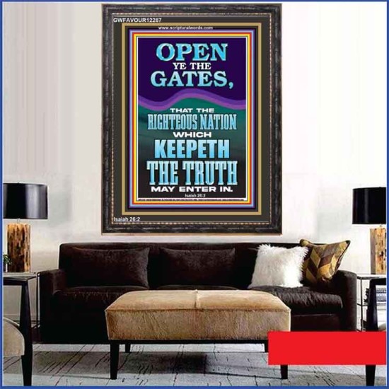 OPEN YE THE GATES  Scriptural Décor  GWFAVOUR12287  