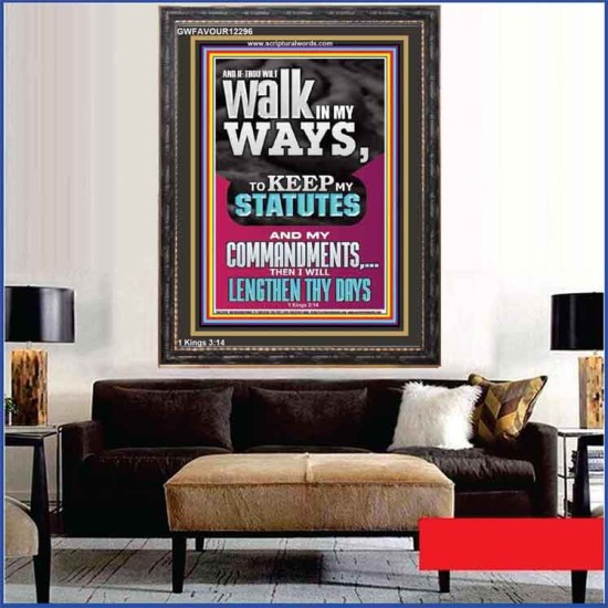 WALK IN MY WAYS AND KEEP MY COMMANDMENTS  Wall & Art Décor  GWFAVOUR12296  