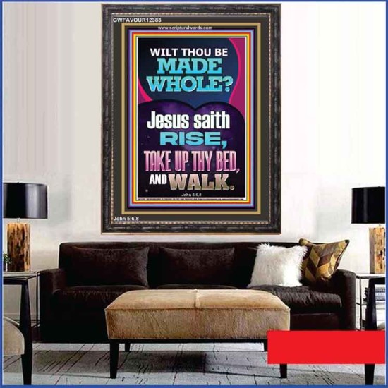 RISE TAKE UP THY BED AND WALK  Bible Verse Portrait Art  GWFAVOUR12383  