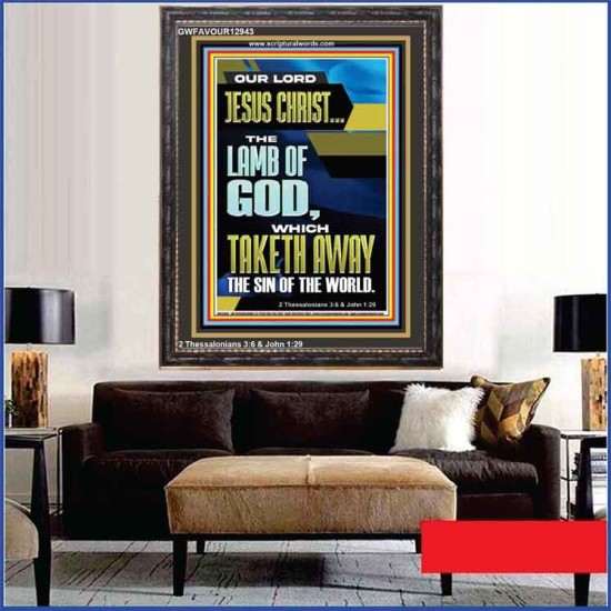 LAMB OF GOD WHICH TAKETH AWAY THE SIN OF THE WORLD  Ultimate Inspirational Wall Art Portrait  GWFAVOUR12943  