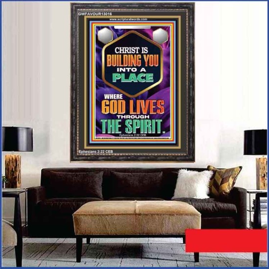 BE UNITED TOGETHER AS A LIVING PLACE OF GOD IN THE SPIRIT  Scripture Portrait Signs  GWFAVOUR13016  