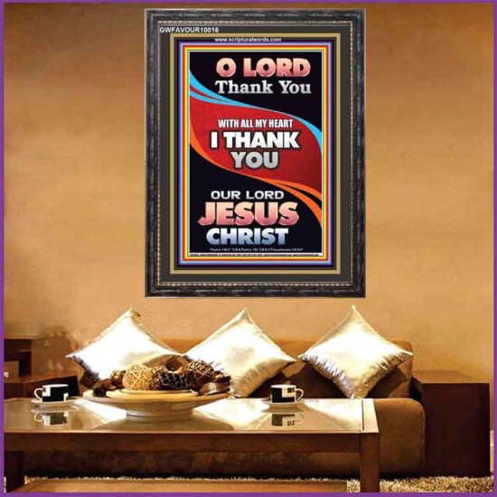 THANK YOU OUR LORD JESUS CHRIST  Sanctuary Wall Portrait  GWFAVOUR10016  