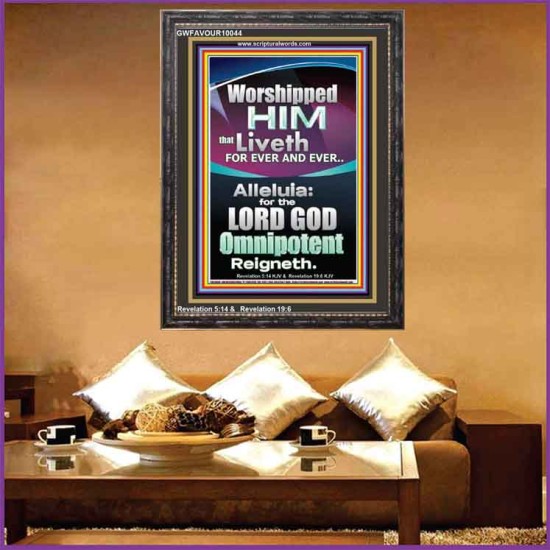 WORSHIPPED HIM THAT LIVETH FOREVER   Contemporary Wall Portrait  GWFAVOUR10044  