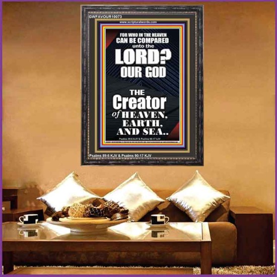 WHO IN THE HEAVEN CAN BE COMPARED TO JEHOVAH EL SHADDAI  Affordable Wall Art Prints  GWFAVOUR10073  