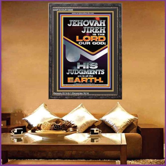 JEHOVAH JIREH IS THE LORD OUR GOD  Contemporary Christian Wall Art Portrait  GWFAVOUR10695  