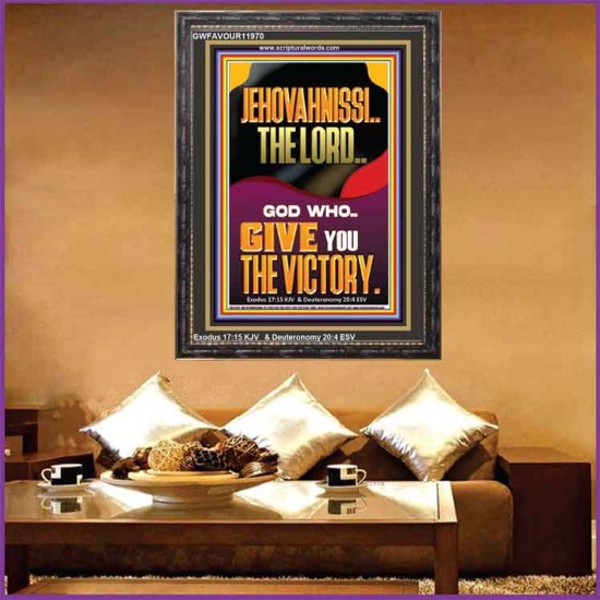 JEHOVAH NISSI THE LORD WHO GIVE YOU VICTORY  Bible Verses Art Prints  GWFAVOUR11970  