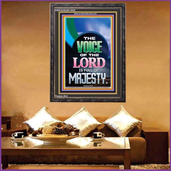 THE VOICE OF THE LORD IS FULL OF MAJESTY  Scriptural Décor Portrait  GWFAVOUR11978  