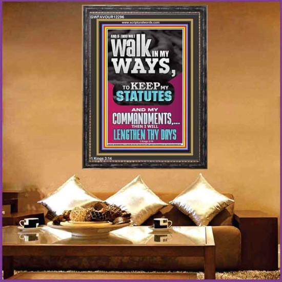 WALK IN MY WAYS AND KEEP MY COMMANDMENTS  Wall & Art Décor  GWFAVOUR12296  