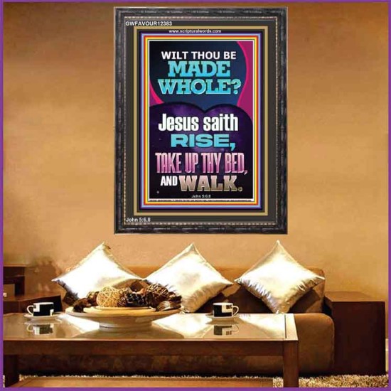 RISE TAKE UP THY BED AND WALK  Bible Verse Portrait Art  GWFAVOUR12383  
