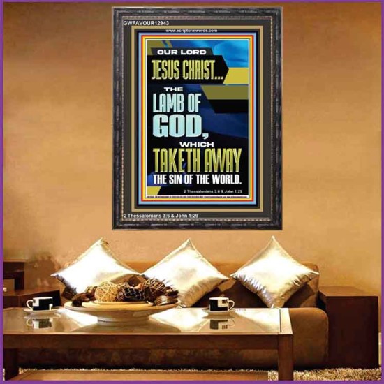LAMB OF GOD WHICH TAKETH AWAY THE SIN OF THE WORLD  Ultimate Inspirational Wall Art Portrait  GWFAVOUR12943  
