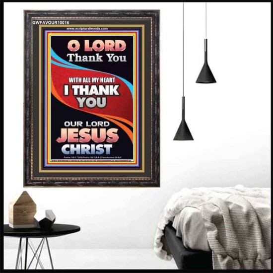 THANK YOU OUR LORD JESUS CHRIST  Sanctuary Wall Portrait  GWFAVOUR10016  