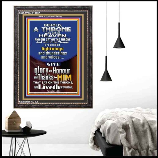 LIGHTNINGS AND THUNDERINGS AND VOICES  Scripture Art Portrait  GWFAVOUR10037  