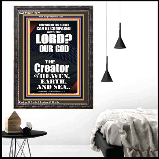 WHO IN THE HEAVEN CAN BE COMPARED TO JEHOVAH EL SHADDAI  Affordable Wall Art Prints  GWFAVOUR10073  