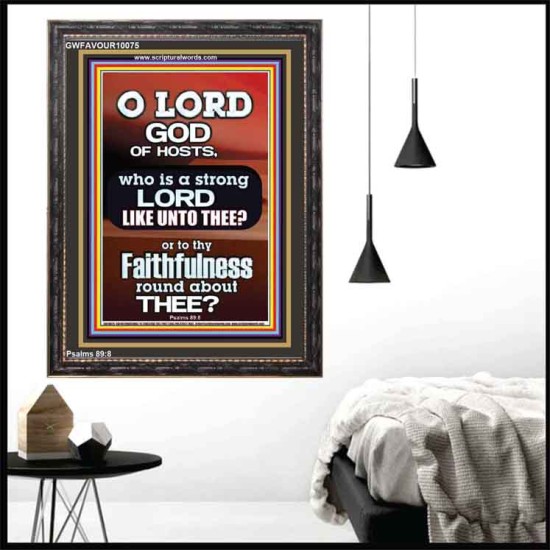 WHO IS A STRONG LORD LIKE UNTO THEE JEHOVAH TZEVA'OT  Custom Biblical Painting  GWFAVOUR10075  
